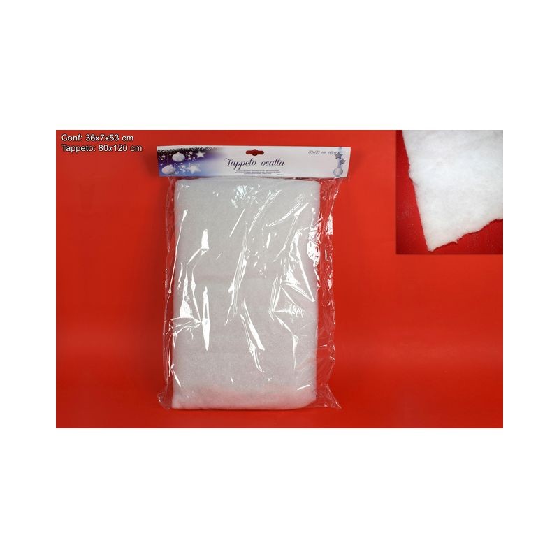 TAPPETO OVATTA 80X120 C/SILVER GLIT EAN 8033113192463 INGROSSO ARTICOLI DECORAZIONI NATALIZIE