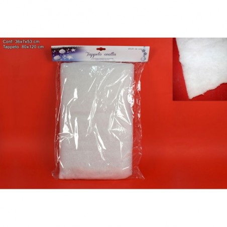 TAPPETO OVATTA 80X120 C/SILVER GLIT EAN 8033113192463 INGROSSO ARTICOLI DECORAZIONI NATALIZIE
