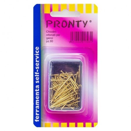 CHIODINI OTTONATI PER GANCI 80PZ CASALINGHI EAN 8031554017031 INGROSSO VITI E CHIODI