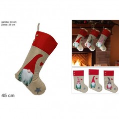 CALZA GNOMO 3ASS ARTICOLI DI NATALE EAN 8053482178325 INGROSSO OGGETTISTICA NATALIZIA