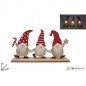 TRIS GNOMI LEGNO CON LUCI EAN 8053482167275 INGROSSO OGGETTISTICA NATALIZIA