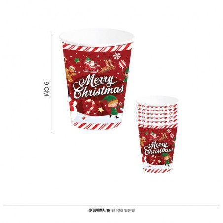 BICCHIERI CARTA 240ML PZ.6 NATALIZI ARTICOLI DI NATALE EAN 8412672414405 INGROSSO BICCHIERI NATALIZI