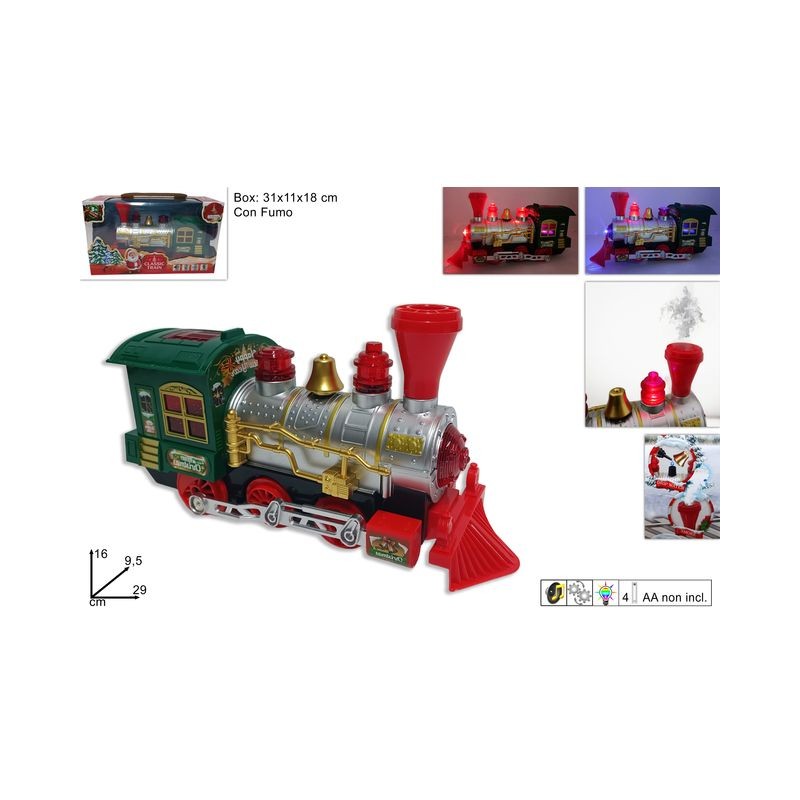 TRENO NATALIZIO C/LUCE/MUSICA/MOVIMENTO EAN 8053482245737 INGROSSO PISTA TRENINO