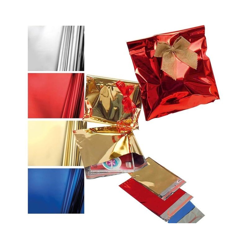 BUSTA FAVMETALLIZZATA CF100 40X60 ASS EAN 8010151012847 INGROSSO BUSTE E CARTA REGALO NATALIZIA