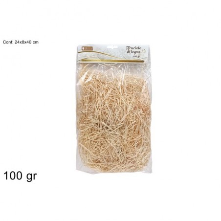 TRUCIOLO LEGNO 100GRAMMI EAN 8033113614934 INGROSSO ARTICOLI DECORAZIONI NATALIZIE