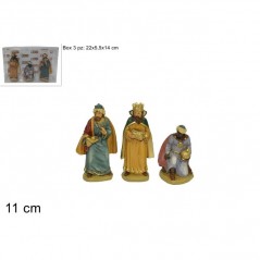 RE MAGI 11CM SET 3PZ IN BOX PVC ARTICOLI DI NATALE EAN 8033113528644 INGROSSO PERSONAGGI PER IL PRESEPE E ANIMALI