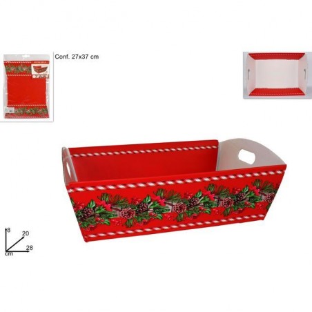 VASSOIO CARTONCINO 28 X 20 X 8CM 2 ASS N ARTICOLI DI NATALE EAN 8033113865367 INGROSSO VASSOI NATALIZI