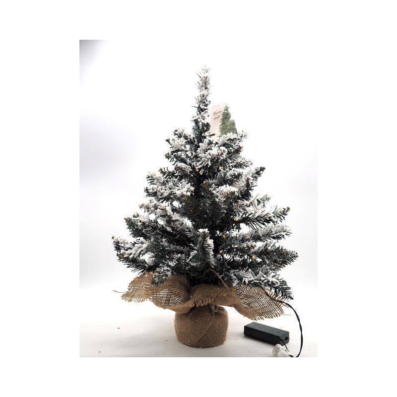 ALBERO PINO NEVATO H.50CM C/30 LUCI LED EAN 8021029871053 INGROSSO ALBERI DI NATALE
