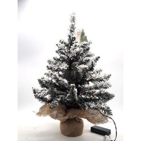 ALBERO PINO NEVATO H.50CM C/30 LUCI LED EAN 8021029871053 INGROSSO ALBERI DI NATALE