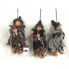 BEFANA DA APPENDERE H.15CM 3ASS ARTICOLI NATALIZI EAN 8021029163899 INGROSSO BEFANA