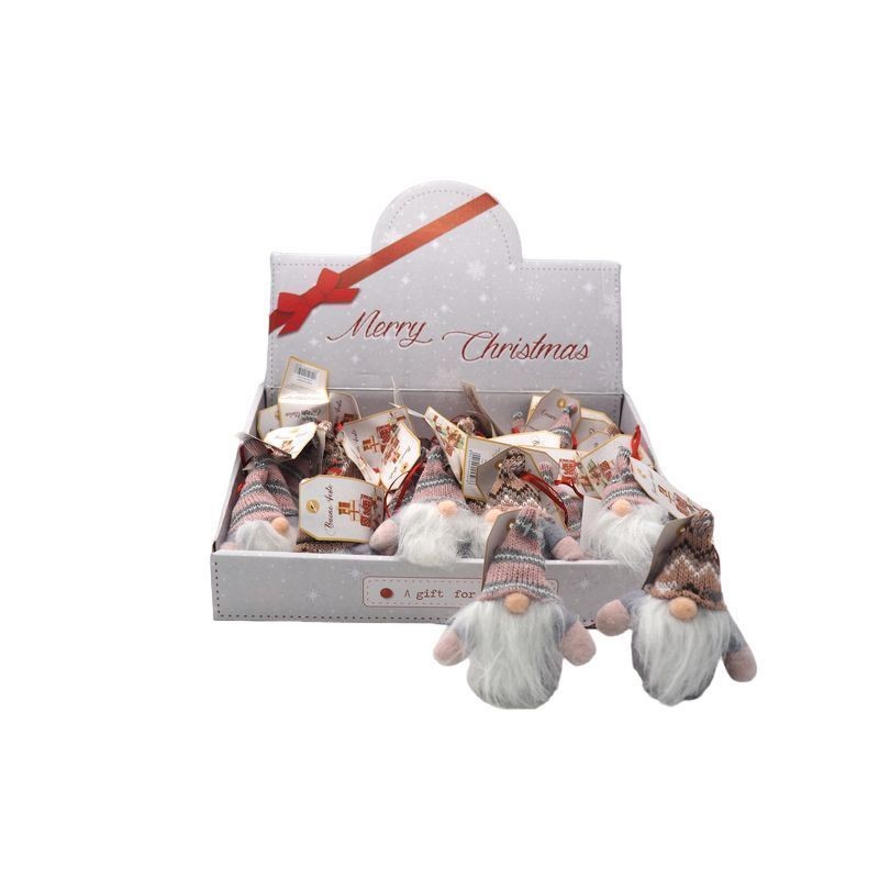 GNOMO DA APP. H.12CM GRIGIO E ROSA EAN 8021029245076 INGROSSO PUPAZZI E GNOMI NATALIZI