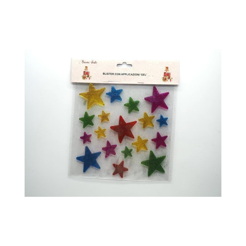 BL. APPLICAZIONI GEL STELLA NATALE ASS EAN 8021029855688 INGROSSO VETROFANIE