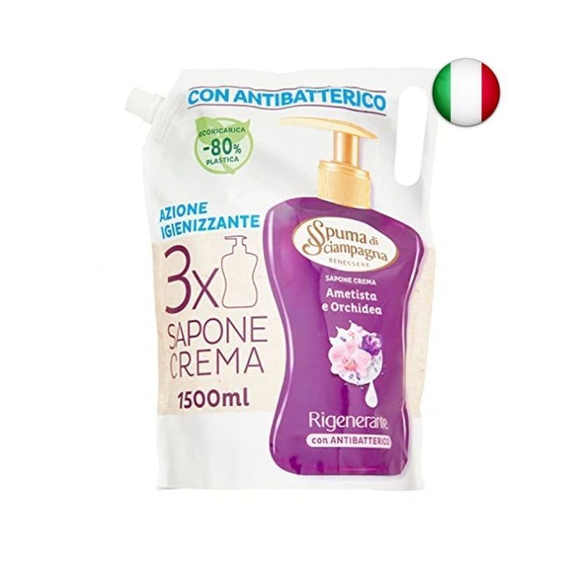 SAPONE LIQUIDO 1,500ML AMETISTA&ORCHIDEA EAN 8007750009552 INGROSSO SAPONE MANI E SAPONETTE