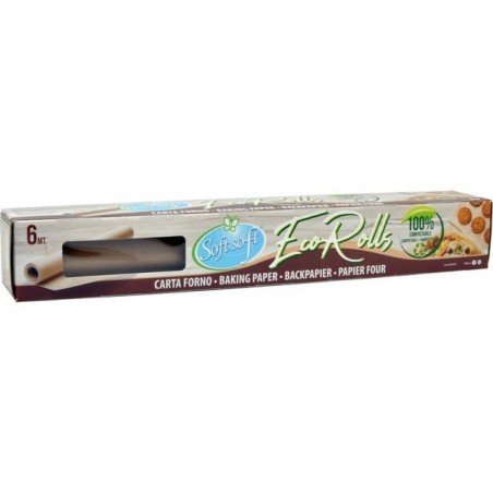 CARTO FORNO ECOROLL 6MT SOFT CASALINGHI EAN 8057438682768 INGROSSO VASCHETTE DI ALLUMNIO E BOBINE PER ALIMENTI