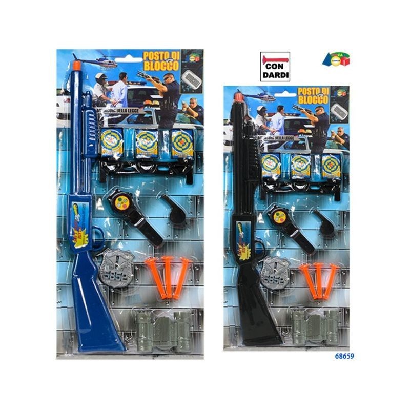 SET POLIZIA POSTO DI BLOCCO C/FUCILE ASS EAN 8057438020669 INGROSSO GIOCHI DA EDICOLA