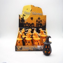 ZUCCA C/LUCE H.12X6CM 4ASS HALLOWEEN EAN 8021029348180 INGROSSO DECORAZIONI HALLOWEEN