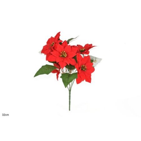 INGROSSO MAZZO 5 STELLE DI NATALE 32CM