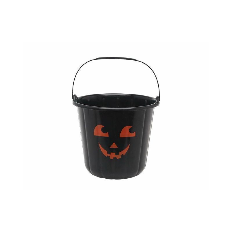 SECCHIELLO ZUCCA CM.16X18 NERO EAN 8422259749042 INGROSSO ZUCCHE HALLOWEEN E PORTA DOLCETTI