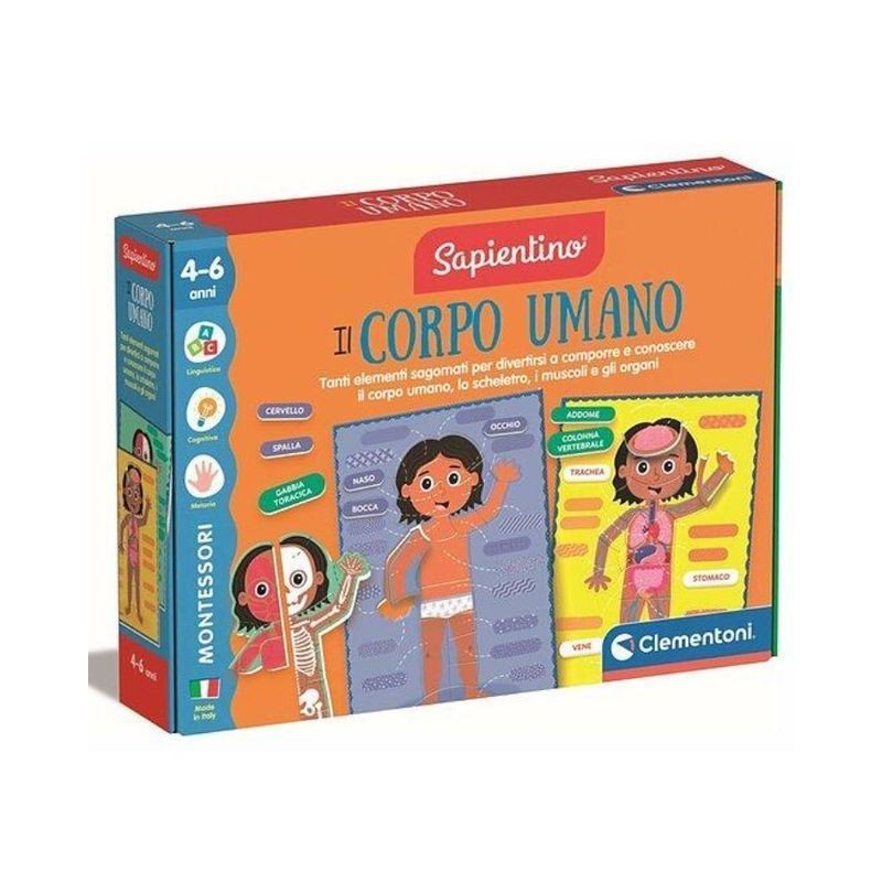 MONTESSORI - IL CORPO UMANO EAN 8005125168767 INGROSSO GIOCHI SAPIENTINO
