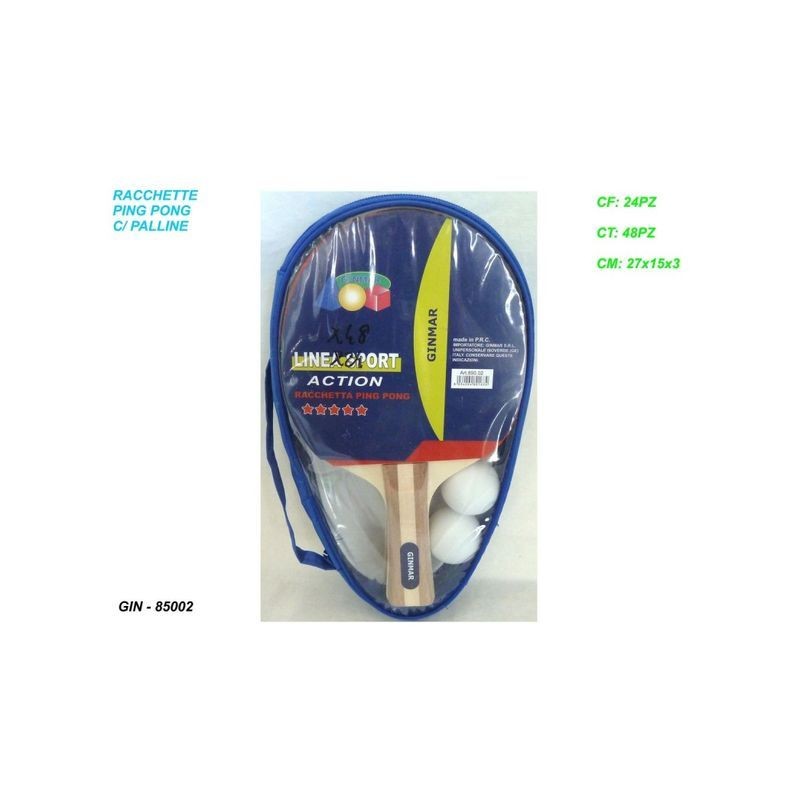 RACCHETTE PING PONG LUSSO CONF. 2PZ EAN 8034094801634 INGROSSO PING PONG