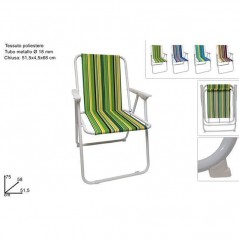 SEDIA RELAX FANTASIA MULTISTRISCIE 4COL ARTICOLI MARE EAN 8034048628065 INGROSSO SDRAIO E LETTINI MARE