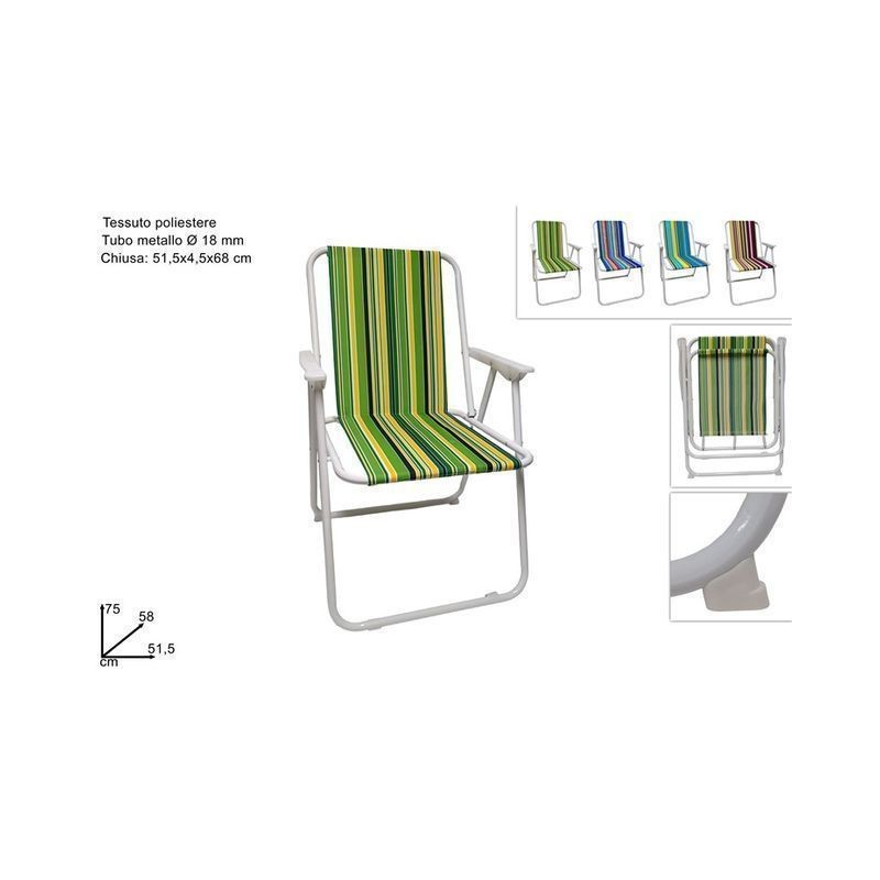 SEDIA RELAX FANTASIA MULTISTRISCIE 4COL EAN 8034048628065 INGROSSO SDRAIO E LETTINI MARE