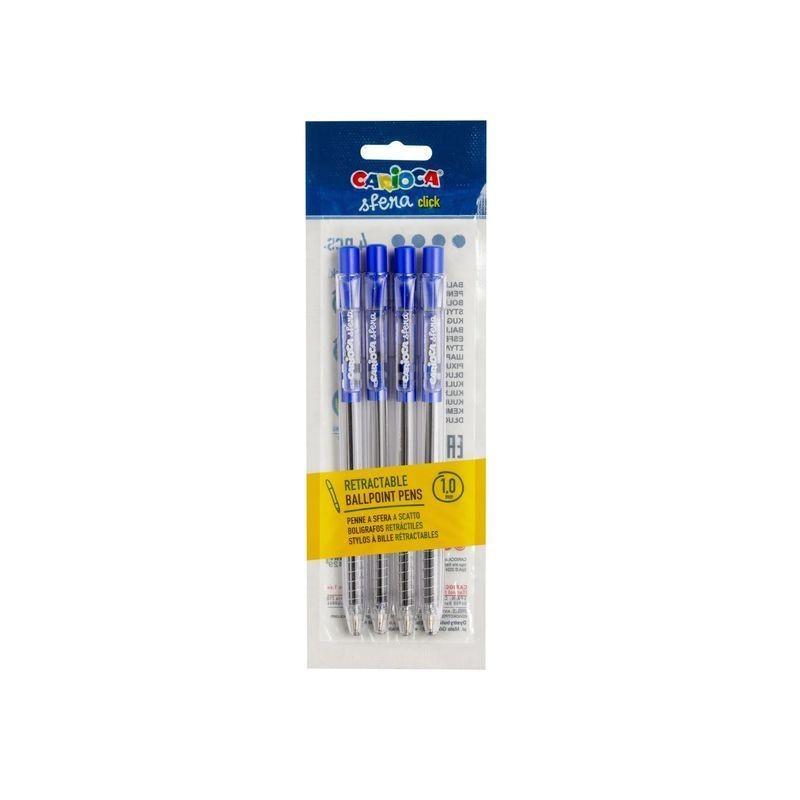 SFERA SCATTO FLOWERPACK 4PZ BLU CARIOCA EAN 8003511216429 INGROSSO PENNE PER LA SCUOLA