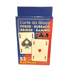 SET 2 CARTE DA POKER BLU E ROSSE EAN 8023650033091 INGROSSO CARTE DA GIOCO