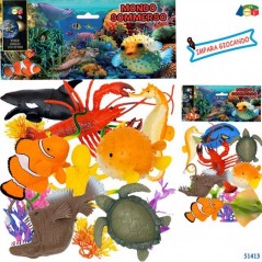 BUSTA PESCI MONDO SOMMERSO C/PESCE PALLA EDICOLA EAN 8057438025992 INGROSSO BUSTE ANIMALI GIOCATTOLO