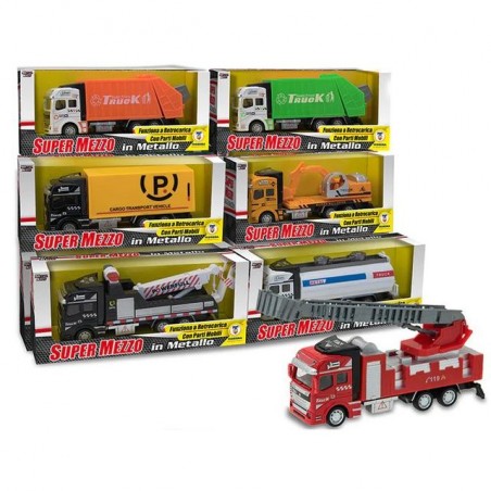 MEZZI DA LAVORO 6 MDL. ASS EAN 8017967657347 INGROSSO MODELLINI AUTO A FRIZIONE