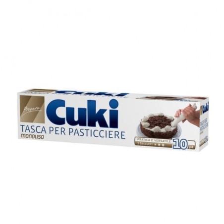 CUKI TASCA PER PASTICCIERE (10 TASCHE+3B CAKE DESIGN EAN 8003980360074 INGROSSO VASCHETTE DI ALLUMNIO E BOBINE PER ALIMENTI