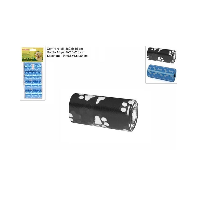 SACCHETTI IGIENICI X CANI 15 STRAPPI 4R EAN 8034048218365 INGROSSO ARTICOLI PER ANIMALI