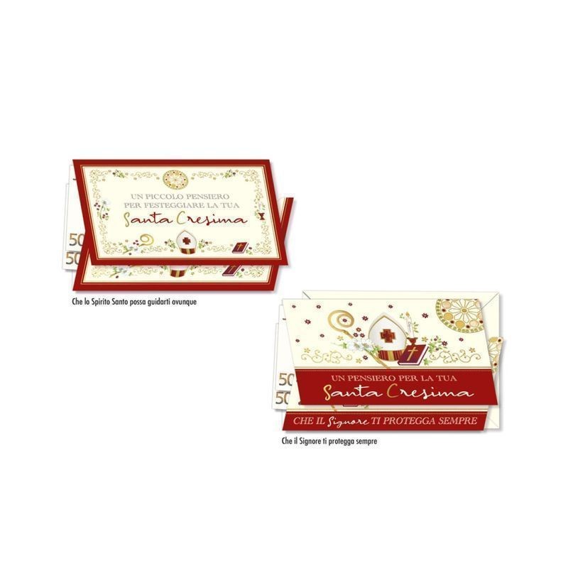 BIGLIETTI CRESIMA P/SOLDI CR.8187 C.12 EAN 8001608381876 INGROSSO BIGLIETTI CRESIMA