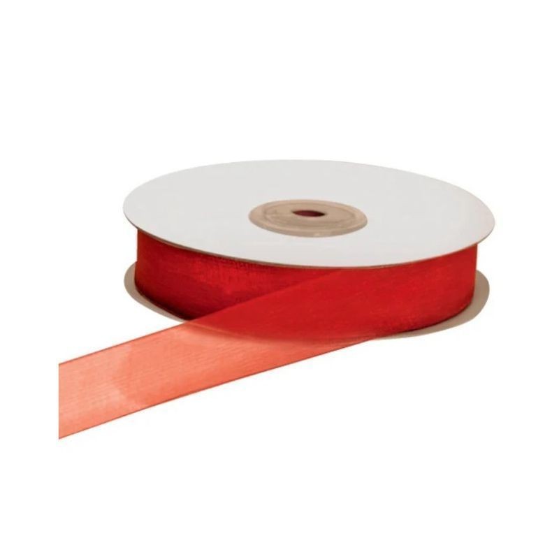 NASTRO ORGANZA 10mm 50mt ROSSO EAN 08030030 INGROSSO NASTRI E CONTENITORI PER BOMBONIERE