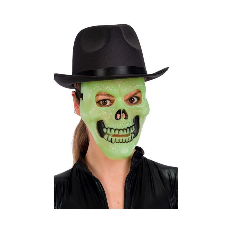 MASCHERA SCHELETRO VERDE IN PLASTICA EAN 8004761005856 INGROSSO MASCHERE DI HALLOWEEN