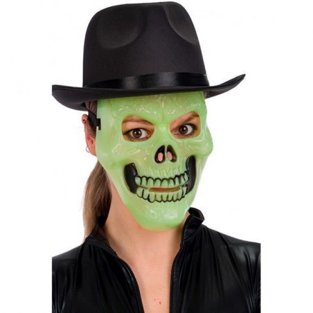 MASCHERA SCHELETRO VERDE IN PLASTICA EAN 8004761005856 INGROSSO MASCHERE DI HALLOWEEN