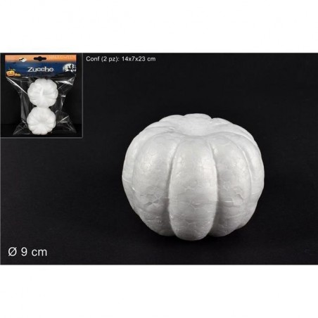 INGROSSO ARTICOLI NATALIZI ZUCCHE POLISTIROLO DECOUPAGE 9CM 2PZ 8033113938931 INGROSSO ARTICOLI DI HALLOWEEN