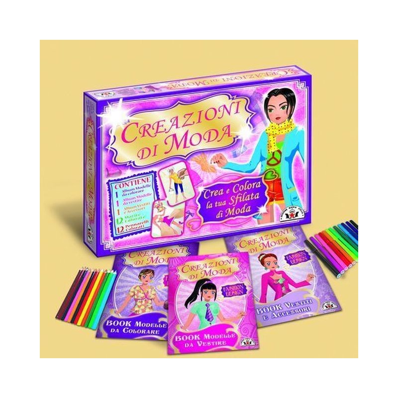 CREAZIONI DI MODA C/12 PENNARELLI EAN 8000888000989 INGROSSO GIOCHI CREATIVI