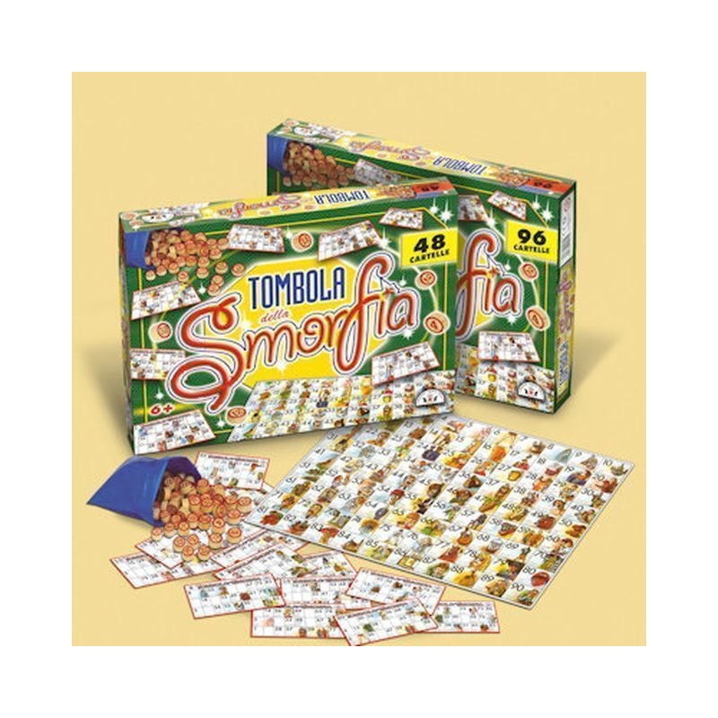 TOMBOLA DELLA SMORFIA 48 CARTELLE EAN 8000888000545 INGROSSO GIOCHI DI SOCIETA