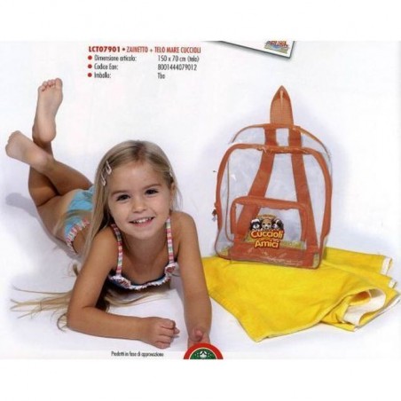 INGROSSO GIOCATTOLI ZAINETTO C/TELO MARE CUCCIOLI CERCA AMIC TELO 75X150CM ZAINETTO 30X23X10CM 8001444079012 INGROSSO OFFERTA GI