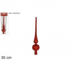 INGROSSO ARTICOLI NATALIZI PUNTALE GLITTER ROSSO 8027501187070 INGROSSO ADDOBBI ALBERO NATALE PALLINE DI NATALE E PUNTALI