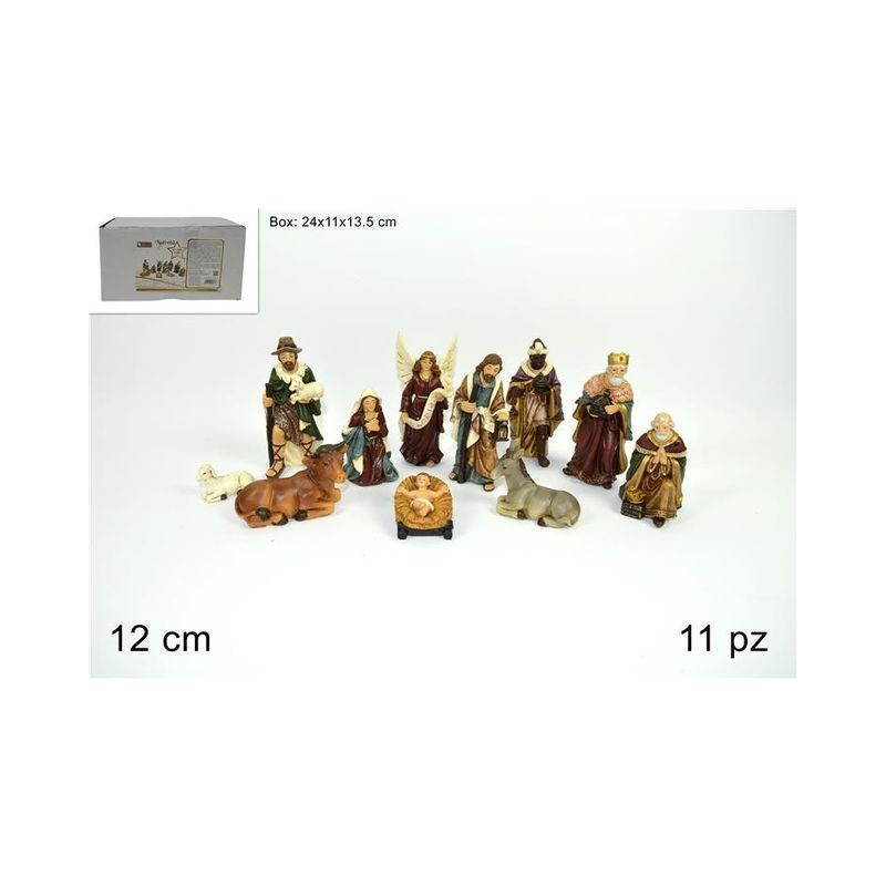 NATIVITA 12CM 11PZ EAN 8033113508578 INGROSSO PERSONAGGI PER IL PRESEPE E ANIMALI