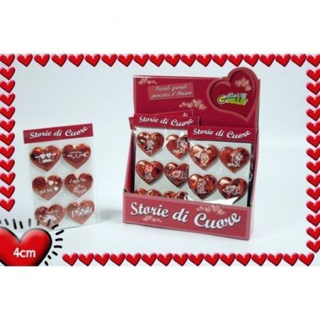 INGROSSO FESTA E PARTY SET 6 STICKER ASS. 8032732066049 INGROSSO REGALI PER SAN VALENTINO