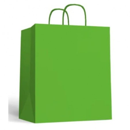 SHOPPER CARTA 46X49 VERDE C.25 EAN 80000408 INGROSSO SACCHETTI E SHOPPER REGALO