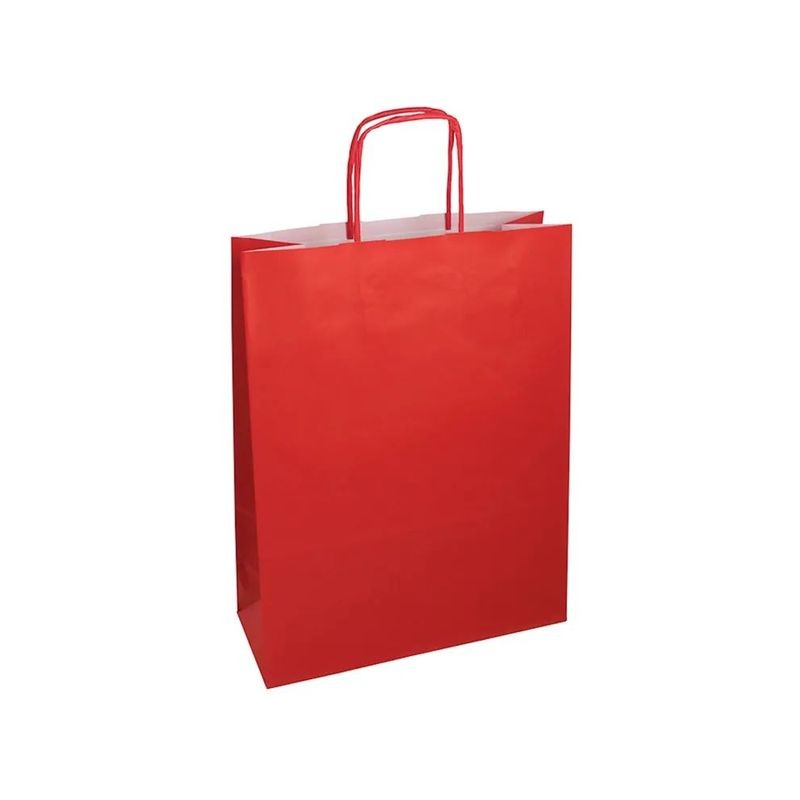SHOPPER CARTA 18X24 ROSSO C.25 EAN 8010598631182 INGROSSO SACCHETTI E SHOPPER REGALO