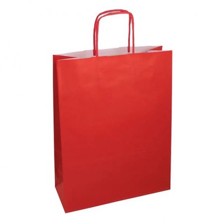 SHOPPER CARTA 27X36 ROSSO C.25 EAN 8010598631304 INGROSSO SACCHETTI E SHOPPER REGALO