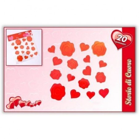INGROSSO GIOCATTOLI SET 17 STICKER GEL CUORE/ROSA 8032732078202 INGROSSO OFFERTA GIOCATTOLI OFFERTA
