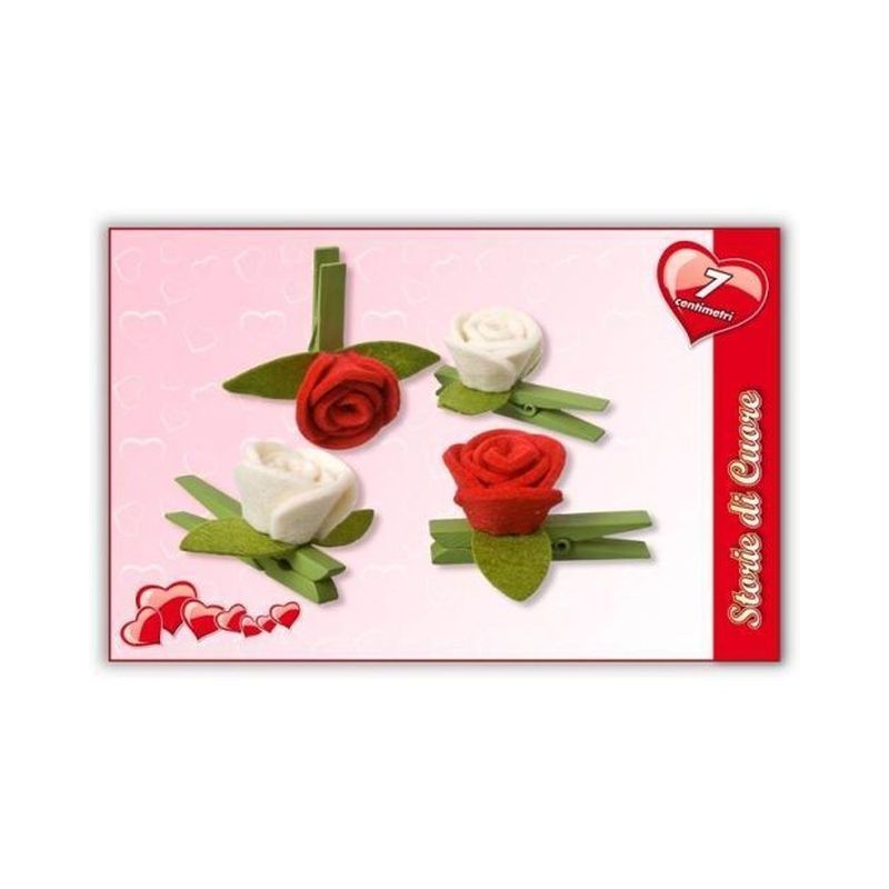 SET 4 MOLLETTE C/ROSA EAN 8032732077854 INGROSSO SAN VALENTINO