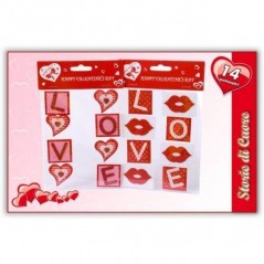 INGROSSO GIOCATTOLI SET 8 ADESIVI ASS. S.VALENTINO 8032732078189 INGROSSO OFFERTA GIOCATTOLI OFFERTA