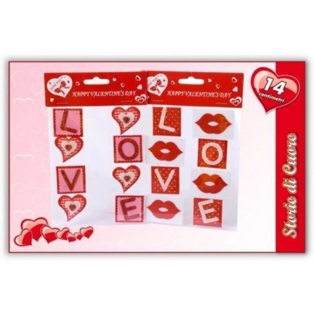 INGROSSO GIOCATTOLI SET 8 ADESIVI ASS. S.VALENTINO 8032732078189 INGROSSO OFFERTA GIOCATTOLI OFFERTA